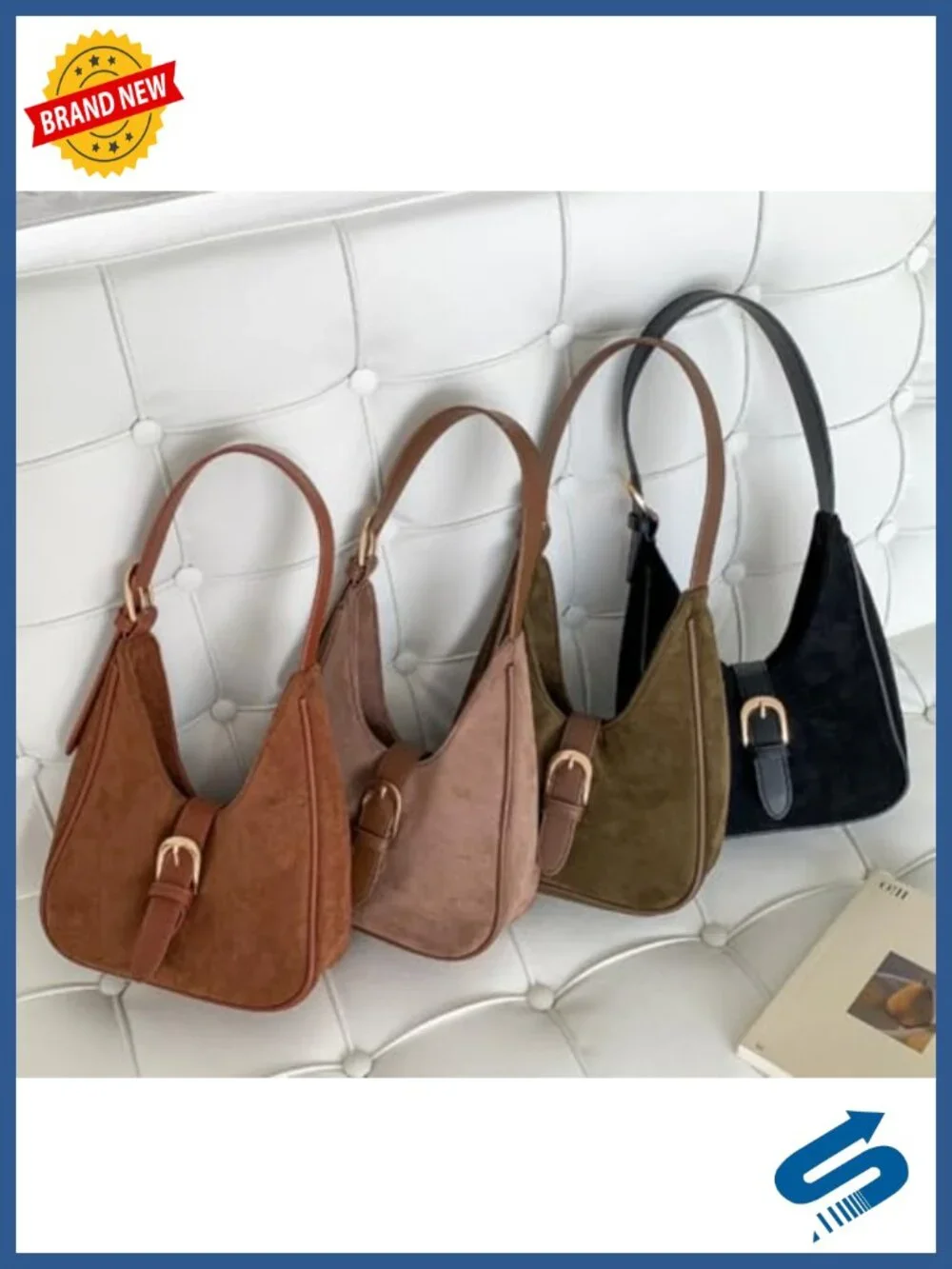 Slouchy Suede Hobo Bag Crossbody Tote Shoulder Bag Travel Purse
